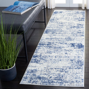 Amelia 700  Contemporary Power Loomed 75% Polypropylene 25% Shrink Polyester Rug Ivory / Navy