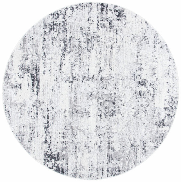 Amelia 700  Contemporary Power Loomed 75% Polypropylene 25% Shrink Polyester Rug Ivory / Grey