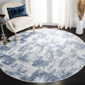 Amelia 700 Amelia 786 Contemporary Power Loomed 75% Polypropylene 25% Shrink Polyester Rug Ivory / Blue