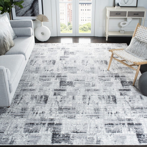 Amelia 700 Amelia 786 Contemporary Power Loomed 75% Polypropylene 25% Shrink Polyester Rug Grey / Charcoal