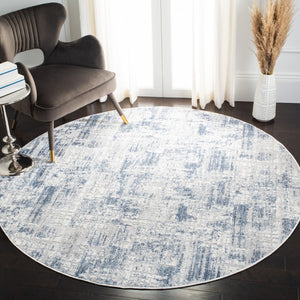 Amelia 700 Amelia 786 Contemporary Power Loomed 75% Polypropylene 25% Shrink Polyester Rug Navy / Light Grey