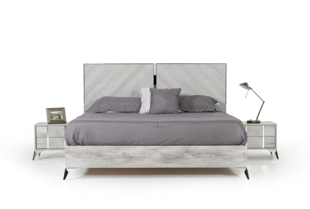 VIG Furniture Nova Domus Alexa Italian Modern Grey Bed VGACALEXA-BED