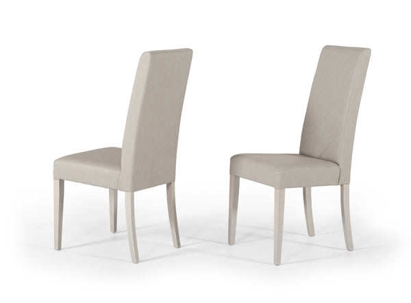 VIG Furniture Nova Domus Alexa Italian Modern Grey Dining Chair (Set of 2) VGACALEXA-CHR