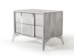 VIG Furniture Nova Domus Alexa Italian Modern Grey Nightstand VGACALEXA-NS