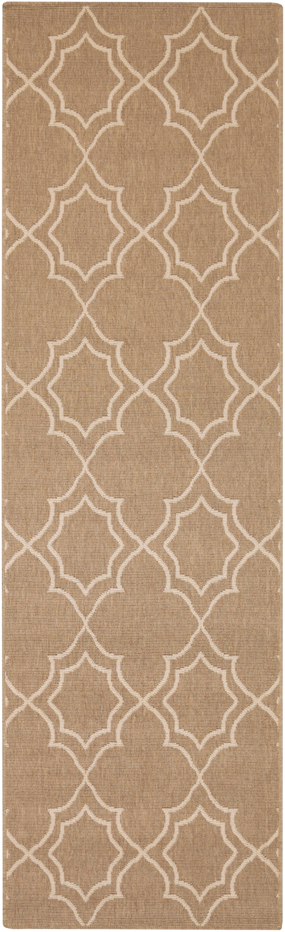 Alfresco ALF-9587 Cottage Olefin Rug ALF9587-2379 Camel, Cream 100% Olefin 2'5" x 7'10"