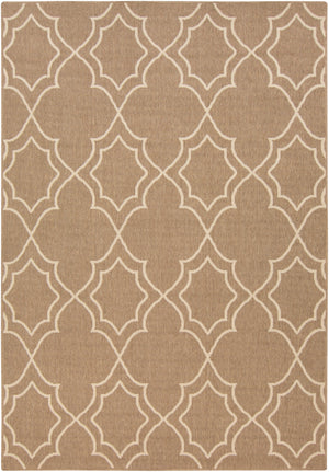 Alfresco ALF-9587 Cottage Olefin Rug ALF9587-5376 Camel, Cream 100% Olefin 5'3" x 7'7"