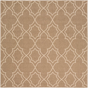 Alfresco ALF-9587 Cottage Olefin Rug ALF9587-73SQ Camel, Cream 100% Olefin 7'3" Square