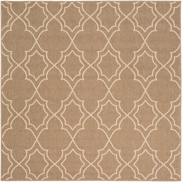 Alfresco ALF-9587 Cottage Olefin Rug ALF9587-73SQ Camel, Cream 100% Olefin 7'3" Square