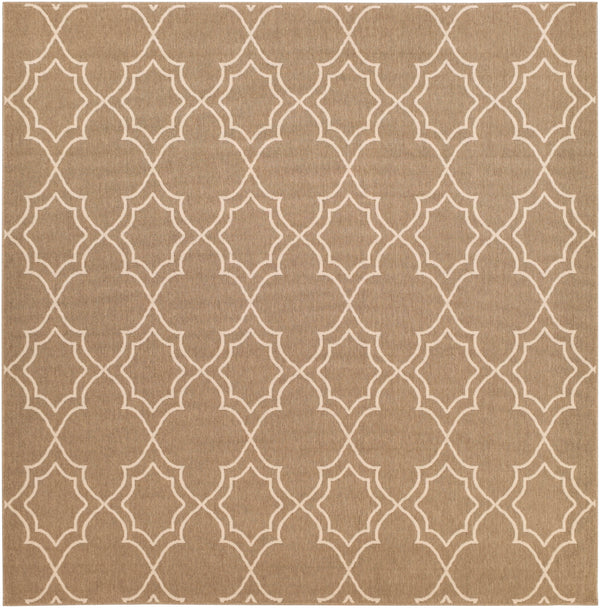 Alfresco ALF-9587 Cottage Olefin Rug ALF9587-89SQ Camel, Cream 100% Olefin 8'10" Square