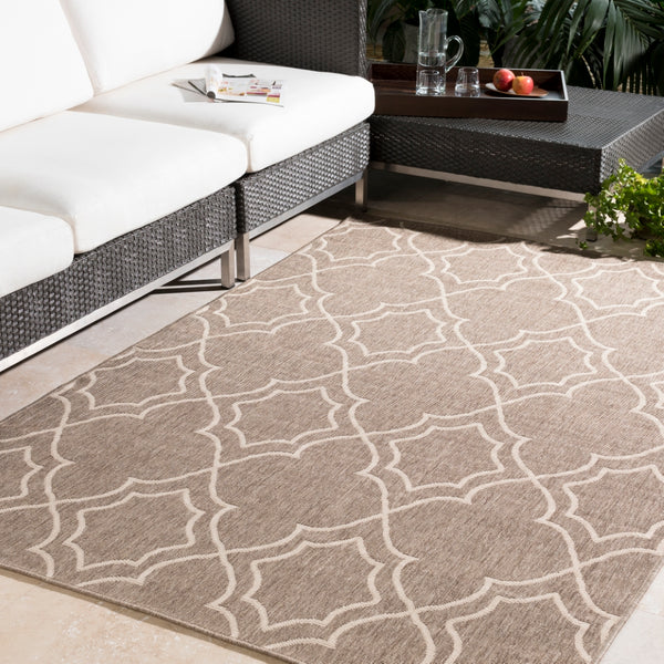Alfresco ALF-9587 Cottage Olefin Rug ALF9587-89SQ Camel, Cream 100% Olefin 8'10" Square