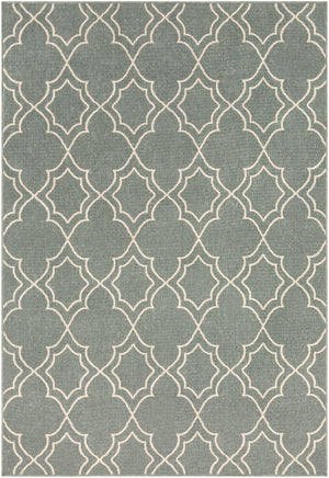 Alfresco ALF-9589 Cottage Olefin Rug ALF9589-76109 Sage, Cream 100% Olefin 7'3" x 10'6"