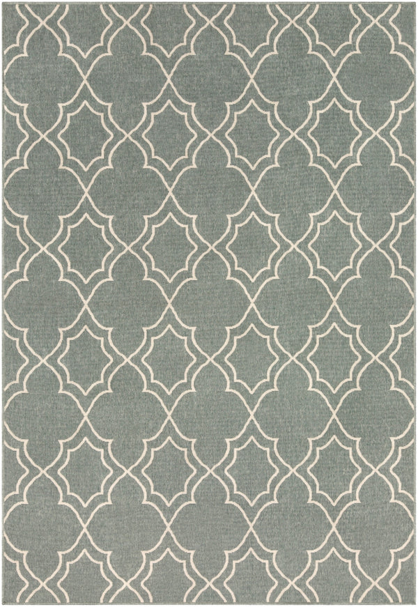 Alfresco ALF-9589 Cottage Olefin Rug ALF9589-76109 Sage, Cream 100% Olefin 7'3" x 10'6"