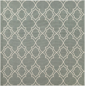 Alfresco ALF-9589 Cottage Olefin Rug ALF9589-89SQ Sage, Cream 100% Olefin 8'10" Square