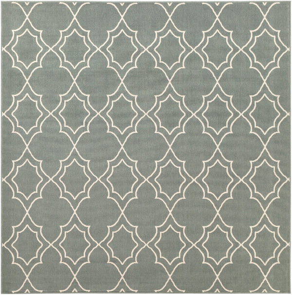 Alfresco ALF-9589 Cottage Olefin Rug ALF9589-89SQ Sage, Cream 100% Olefin 8'10" Square