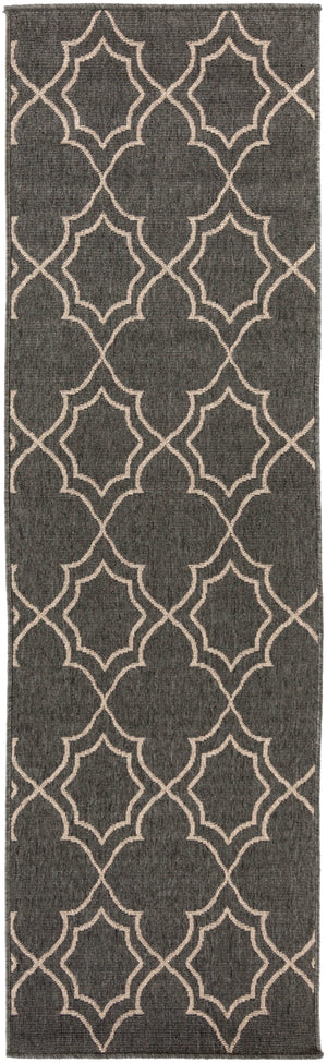 Alfresco ALF-9590 Cottage Olefin Rug ALF9590-2379 Black, Camel 100% Olefin 2'5" x 7'10"