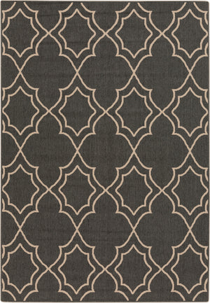 Alfresco ALF-9590 Cottage Olefin Rug ALF9590-89129 Black, Camel 100% Olefin 8'10" x 12'10"