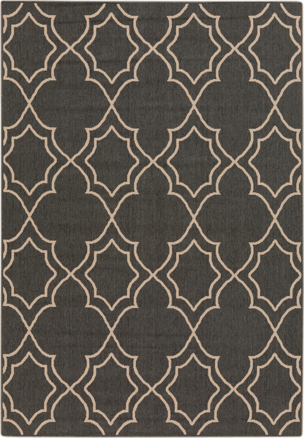Alfresco ALF-9590 Cottage Olefin Rug ALF9590-89129 Black, Camel 100% Olefin 8'10" x 12'10"