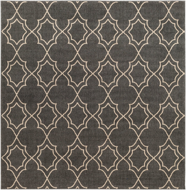 Alfresco ALF-9590 Cottage Olefin Rug ALF9590-89SQ Black, Camel 100% Olefin 8'10" Square