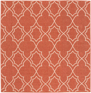 Alfresco ALF-9591 Cottage Olefin Rug ALF9591-73SQ Rust, Cream 100% Olefin 7'3" Square