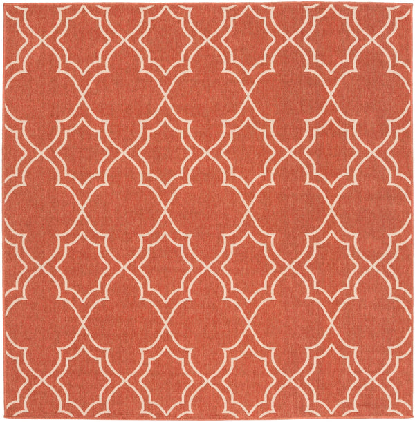 Alfresco ALF-9591 Cottage Olefin Rug ALF9591-73SQ Rust, Cream 100% Olefin 7'3" Square