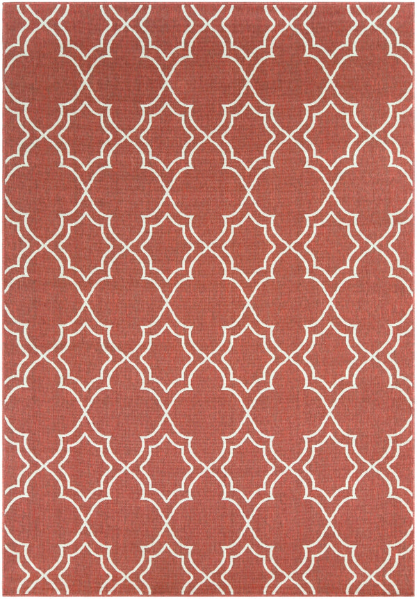 Alfresco ALF-9591 Cottage Olefin Rug ALF9591-76109 Rust, Cream 100% Olefin 7'3" x 10'6"