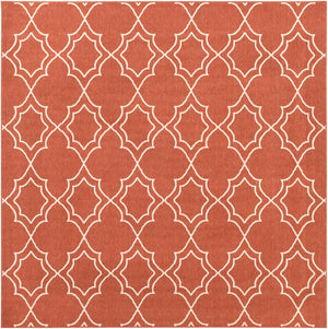 Alfresco ALF-9591 Cottage Olefin Rug ALF9591-89SQ Rust, Cream 100% Olefin 8'10" Square