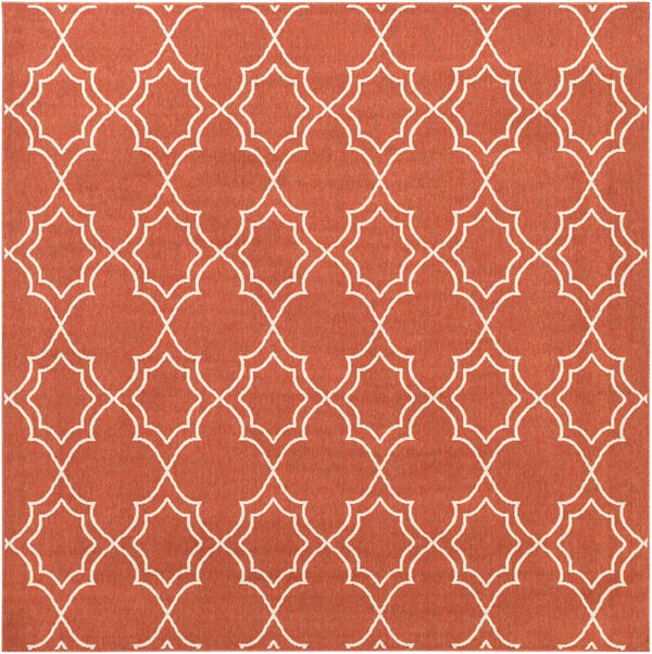 Alfresco ALF-9591 Cottage Olefin Rug ALF9591-89SQ Rust, Cream 100% Olefin 8'10" Square