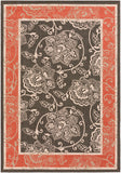 Alfresco ALF-9592 Traditional Olefin Rug ALF9592-89129 Black, Rust, Cream, Camel 100% Olefin 8'10" x 12'10"