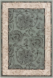 Alfresco ALF-9594 Traditional Olefin Rug ALF9594-89129 Sage, Cream, Black, Camel 100% Olefin 8'10" x 12'10"