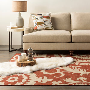 Alfresco ALF-9613 Cottage Olefin Rug ALF9613-89129 Rust, Cream 100% Olefin 8'10" x 12'10"
