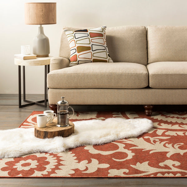 Alfresco ALF-9613 Cottage Olefin Rug ALF9613-89129 Rust, Cream 100% Olefin 8'10" x 12'10"