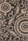 Alfresco ALF-9615 Cottage Olefin Rug ALF9615-76109 Black, Camel 100% Olefin 7'3" x 10'6"