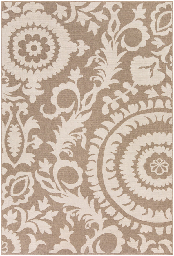 Alfresco ALF-9616 Cottage Olefin Rug ALF9616-76109 Camel, Cream 100% Olefin 7'3" x 10'6"