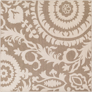 Alfresco ALF-9616 Cottage Olefin Rug ALF9616-89SQ Camel, Cream 100% Olefin 8'10" Square