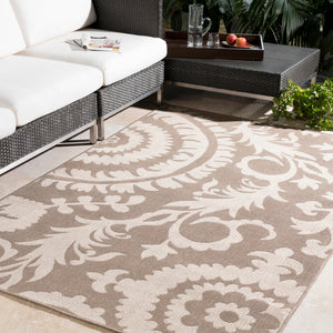 Alfresco ALF-9616 Cottage Olefin Rug ALF9616-89SQ Camel, Cream 100% Olefin 8'10" Square