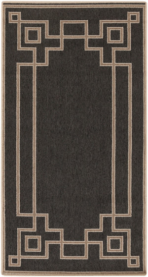 Alfresco ALF-9630 Cottage Olefin Rug ALF9630-89129 Black, Camel, Cream 100% Olefin 8'10" x 12'10"