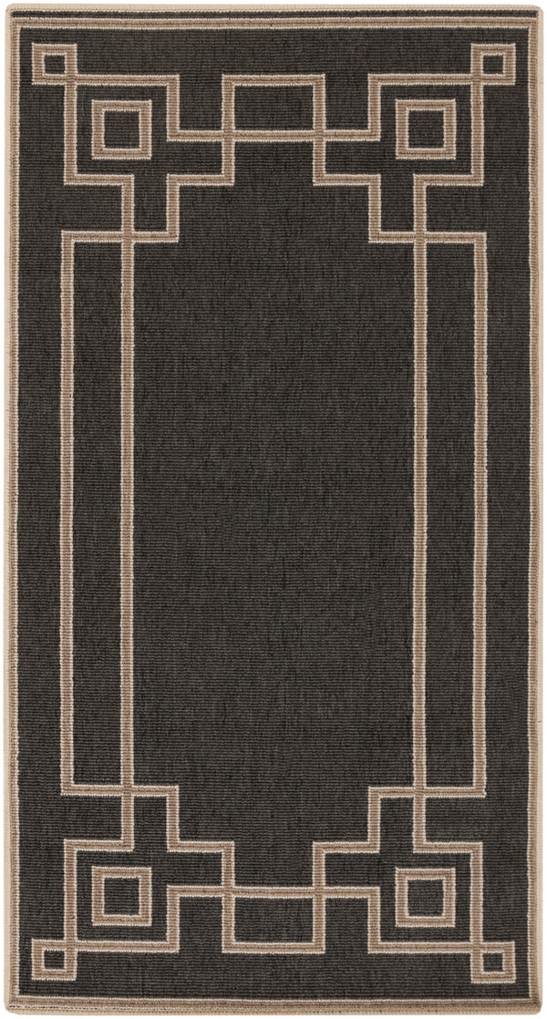 Alfresco ALF-9630 Cottage Olefin Rug ALF9630-89129 Black, Camel, Cream 100% Olefin 8'10" x 12'10"