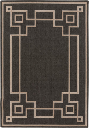 Alfresco ALF-9630 Cottage Olefin Rug ALF9630-5376 Black, Camel, Cream 100% Olefin 5'3" x 7'7"