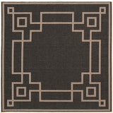 Alfresco ALF-9630 Cottage Olefin Rug ALF9630-73SQ Black, Camel, Cream 100% Olefin 7'3" Square