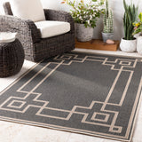 Alfresco ALF-9630 Cottage Olefin Rug ALF9630-89129 Black, Camel, Cream 100% Olefin 8'10" x 12'10"