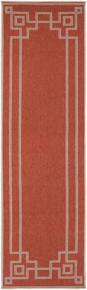 Alfresco ALF-9631 Cottage Olefin Rug ALF9631-2379 Rust, Camel, Cream 100% Olefin 2'5" x 7'10"