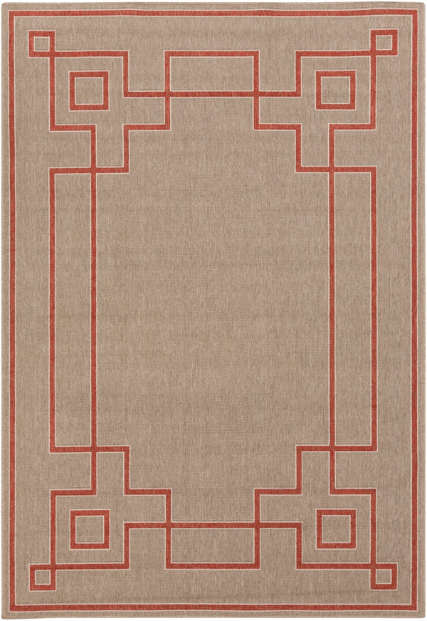 Alfresco ALF-9633 Cottage Olefin Rug ALF9633-89129 Rust, Camel, Cream 100% Olefin 8'10" x 12'10"