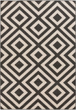 Alfresco ALF-9639 Modern Olefin Rug ALF9639-89129 Black, Cream 100% Olefin 8'10" x 12'10"