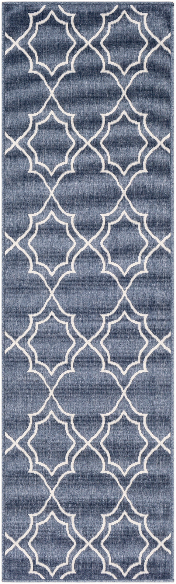 Alfresco ALF-9650 Cottage Olefin Rug ALF9650-2379 Charcoal, White 100% Olefin 2'5" x 7'10"
