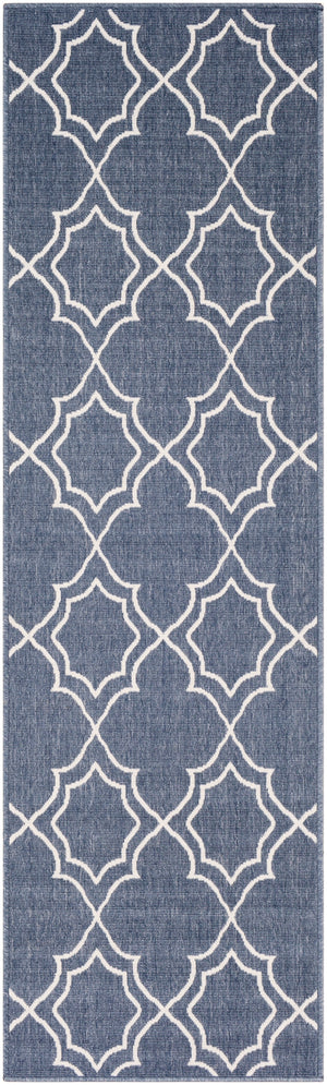 Alfresco ALF-9650 Cottage Olefin Rug ALF9650-2379 Charcoal, White 100% Olefin 2'5" x 7'10"