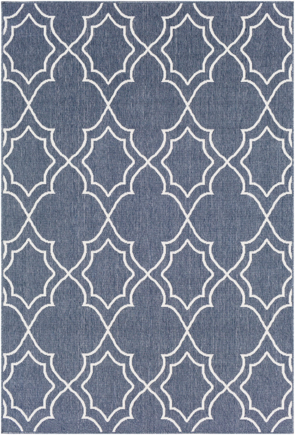 Alfresco ALF-9650 Cottage Olefin Rug ALF9650-89129 Charcoal, White 100% Olefin 8'10" x 12'10"