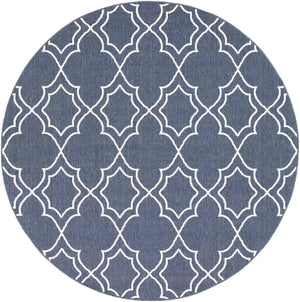 Alfresco ALF-9650 Cottage Olefin Rug ALF9650-89RD Charcoal, White 100% Olefin 8'10" Round