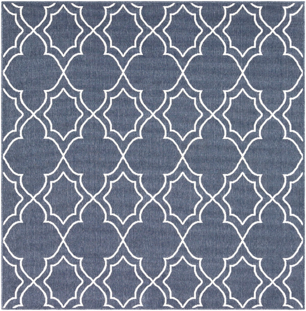 Alfresco ALF-9650 Cottage Olefin Rug ALF9650-89SQ Charcoal, White 100% Olefin 8'10" Square