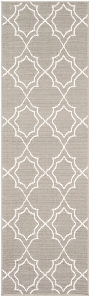 Alfresco ALF-9651 Cottage Olefin Rug ALF9651-2379 Taupe, White 100% Olefin 2'5" x 7'10"