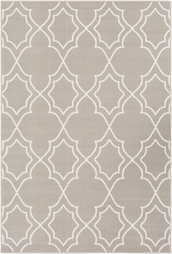 Alfresco ALF-9651 Cottage Olefin Rug ALF9651-89129 Taupe, White 100% Olefin 8'10" x 12'10"